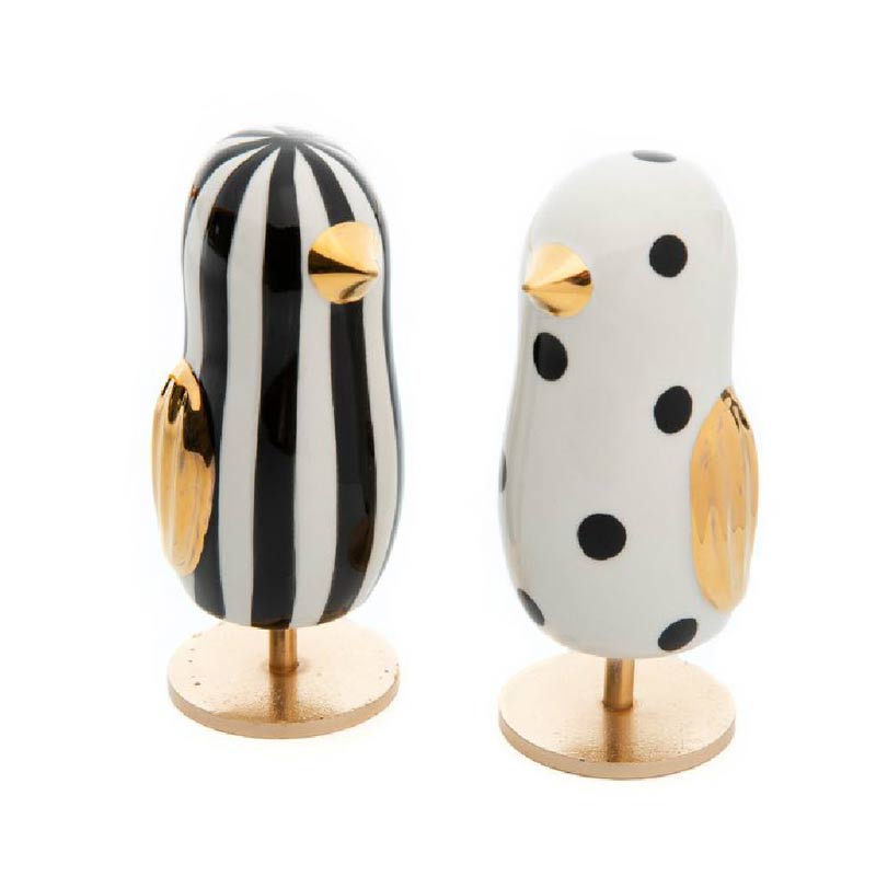 MacKenzie-Childs Mod Chick Figurines, Set of 2