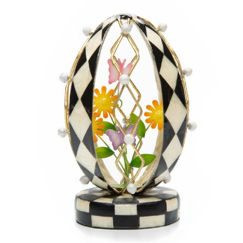 MacKenzie-Childs Lattice Flowers Egg