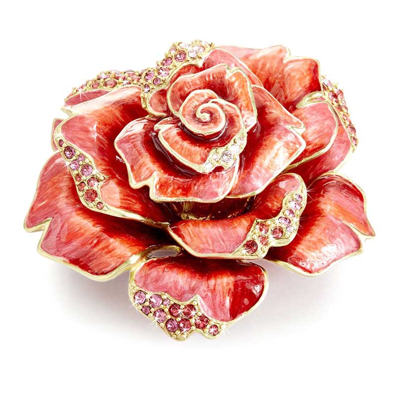 Jay Strongwater Rosie Rose Table Objet