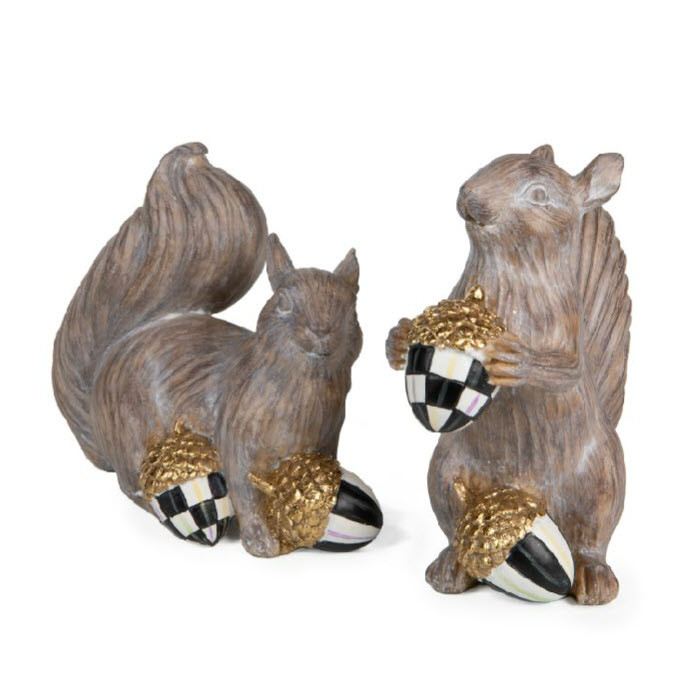 MacKenzie-Childs Walk in the Woods Squirrels, Set of 2