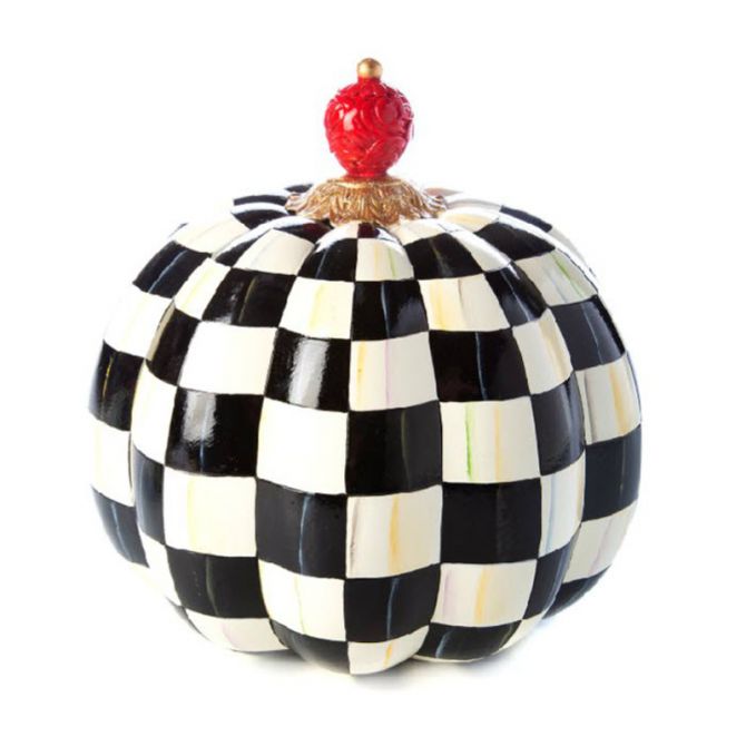 MacKenzie-Childs Finial Check Pumpkin, Small