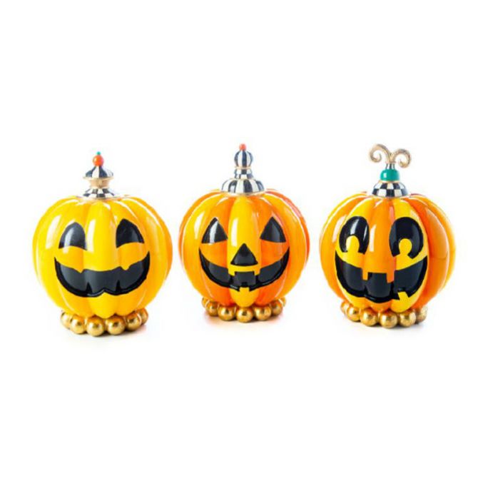 MacKenzie-Childs Happy Pumpkins, Set of 3