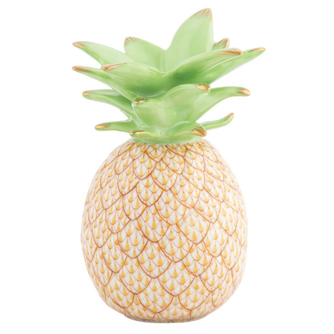 Herend Medium Pineapple Figure, Butterscotch