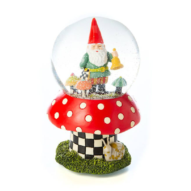 MacKenzie-Childs Woodland Gnome Snow Globe