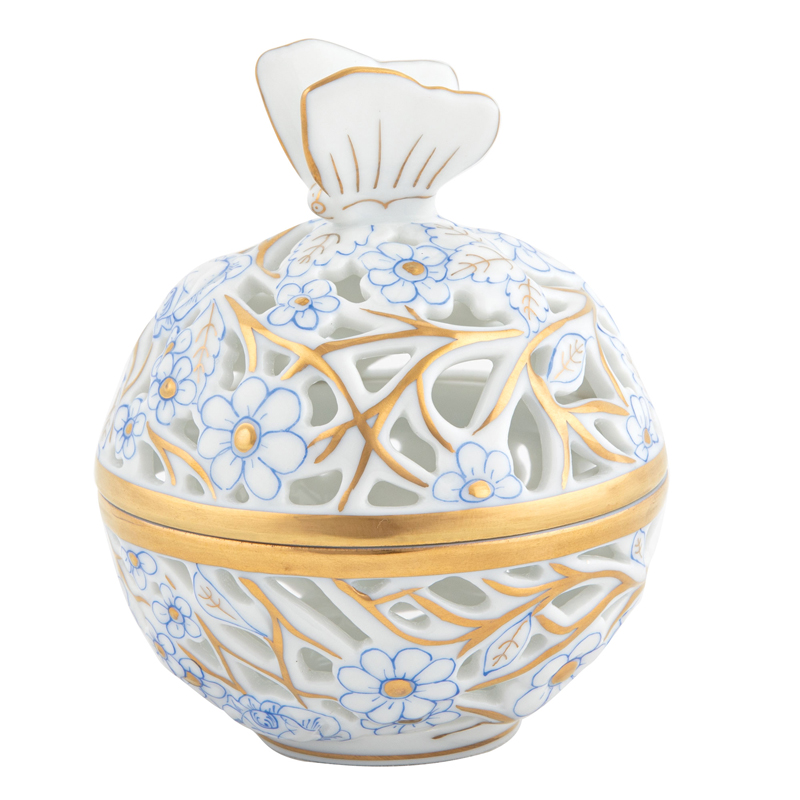 Herend Small Openwork Butterfly Ball