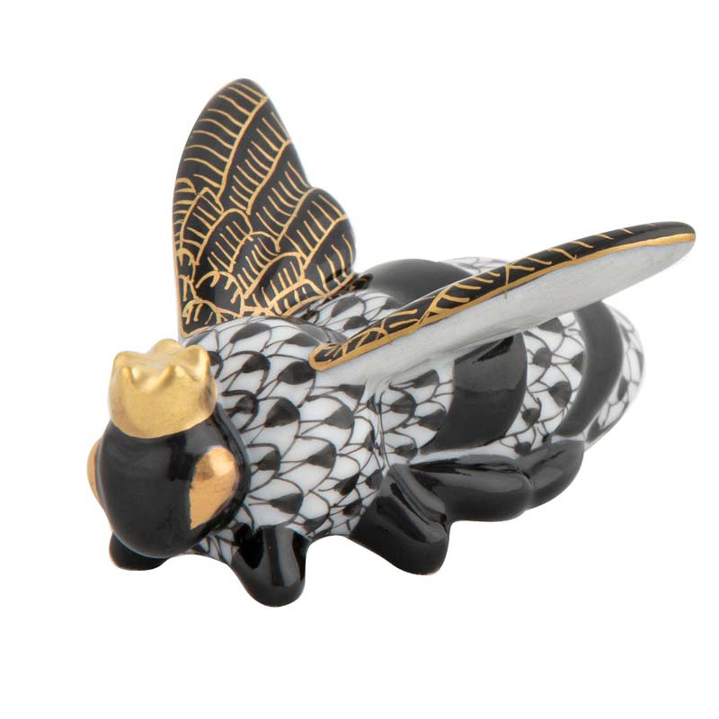 Herend Queen Bee Figurine, Black