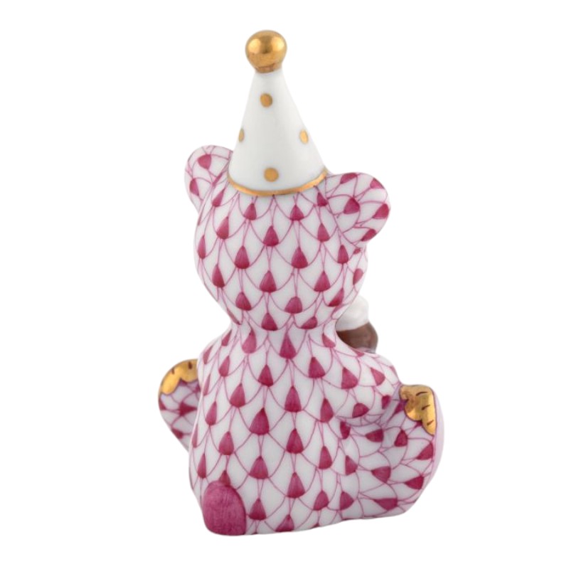 Herend Birthday Bear, Raspberry