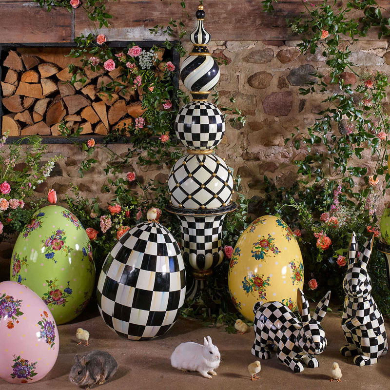 MacKenzie-Childs Courtly Check Trophy Egg