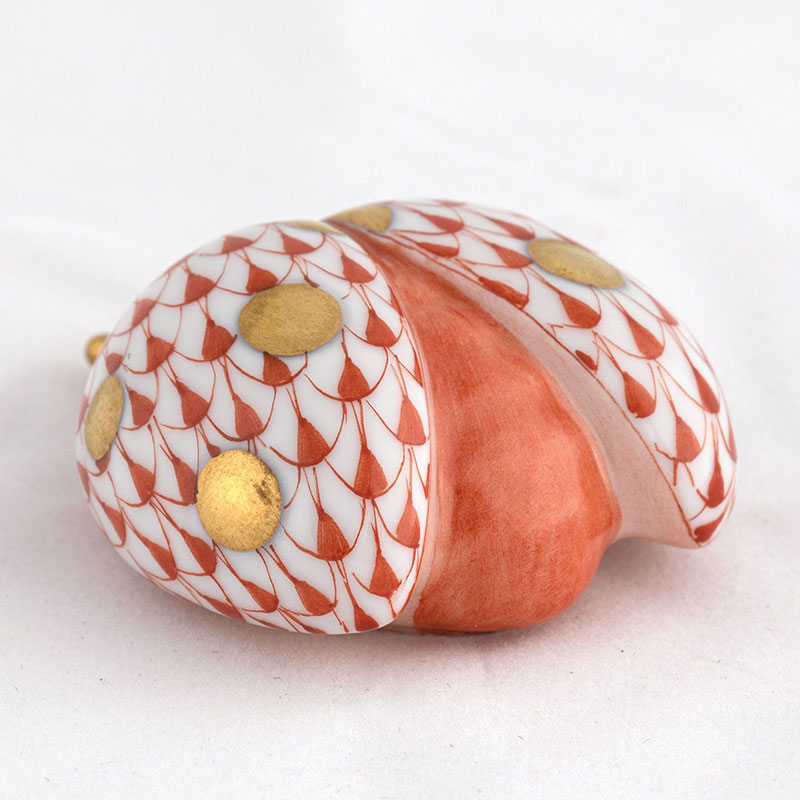 Herend Flying Ladybug Figurine, Rust