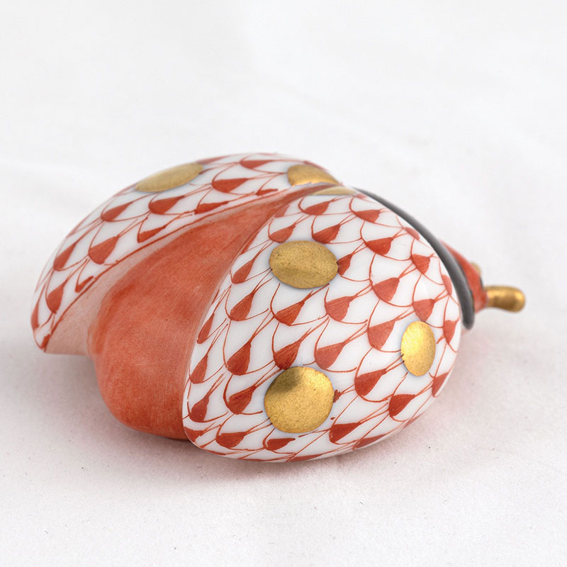 Herend Flying Ladybug Figurine, Rust