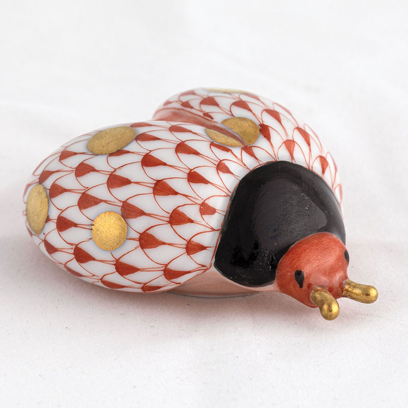 Herend Flying Ladybug Figurine, Rust