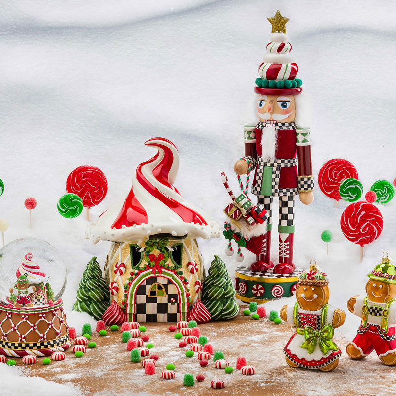 MacKenzie-Childs Candy Cottage Nutcracker