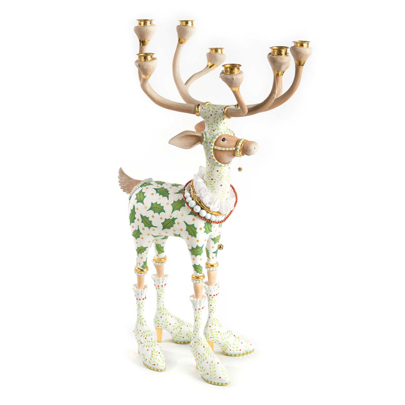 MacKenzie-Childs Patience Brewster Dash Away Vixen Reindeer Candelabra