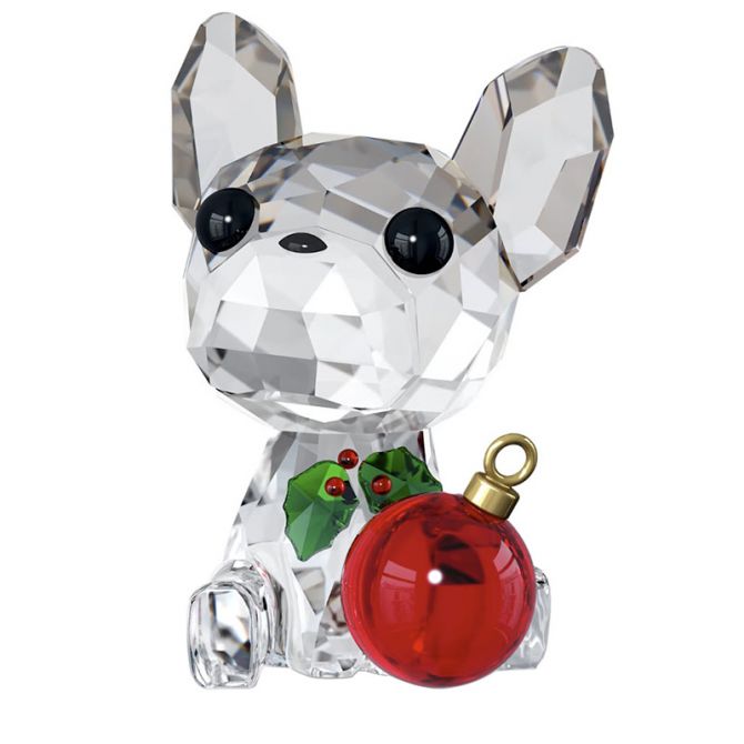 Swarovski Holiday Cheers French Bulldog Figurine
