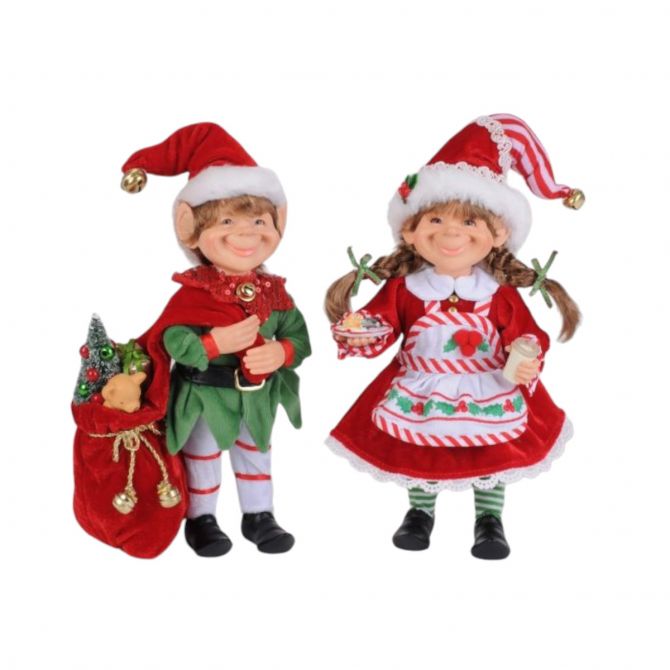 Karen Didion Santa's Elf Helpers, Set of 2