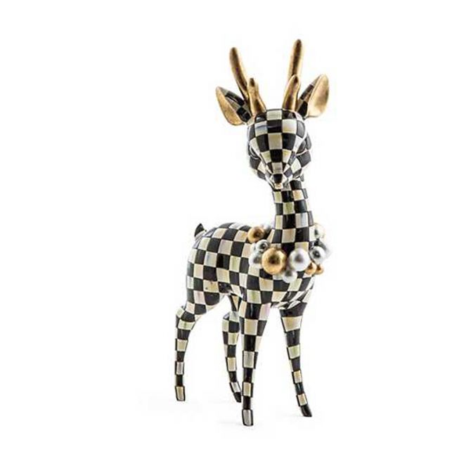 MacKenzie-Childs Courtly Check Deary Deer, Gold