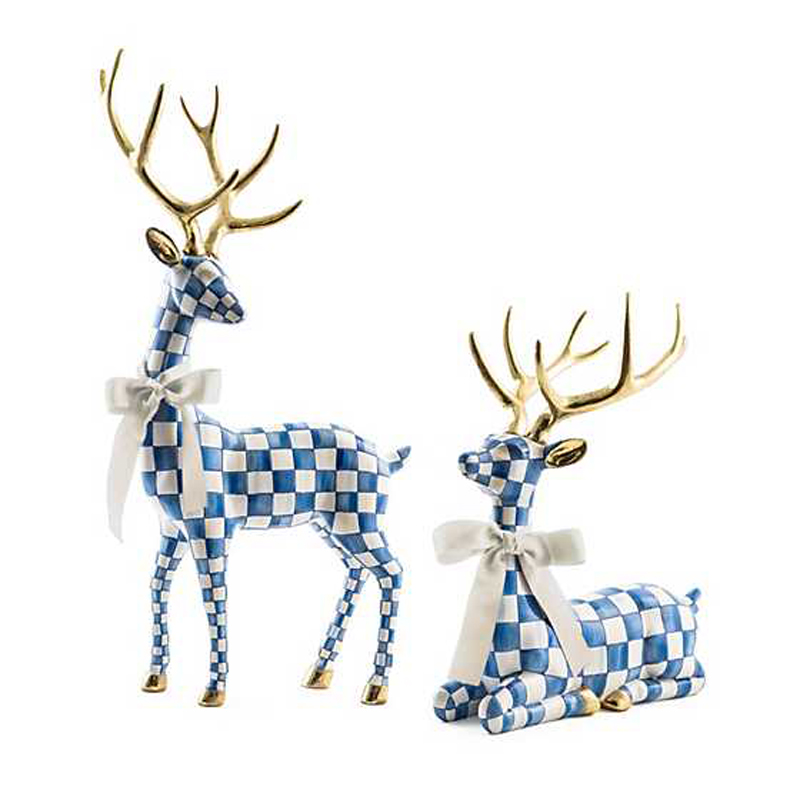 MacKenzie-Childs Royal Check Standing Deer