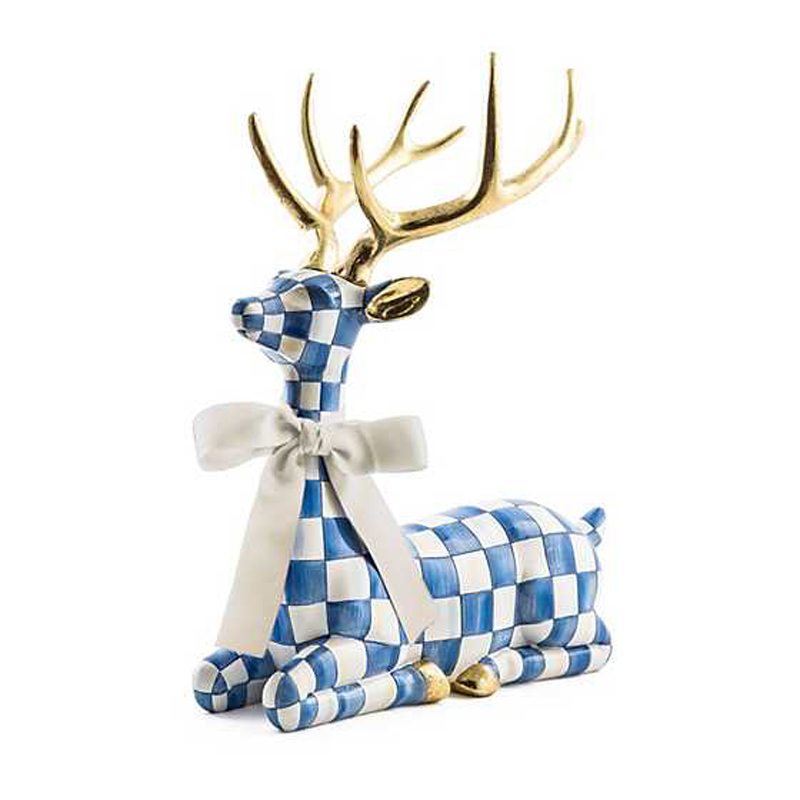 MacKenzie-Childs Royal Check Resting Deer