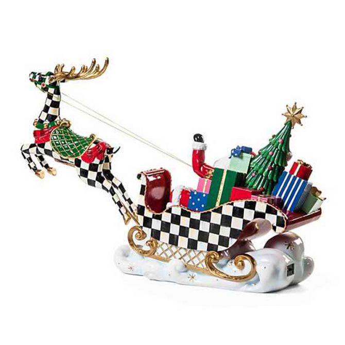 Kathy Mom キット MacKenzie-Childs Granny Kitsch Illuminated Sleigh Ride Santa
