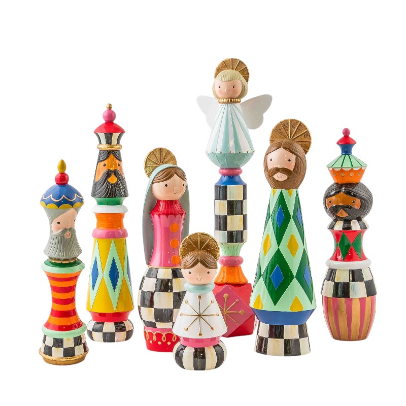 MacKenzie-Childs Holy Night Nativity Scene, Set of 7