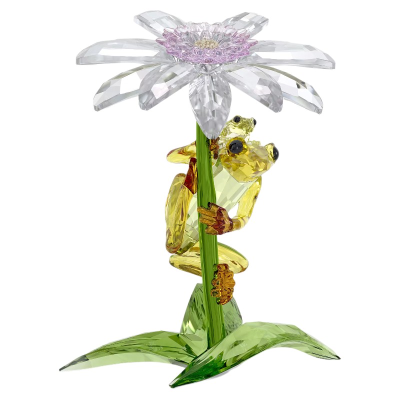 Swarovski Idyllia Frogs and Flower Figurine