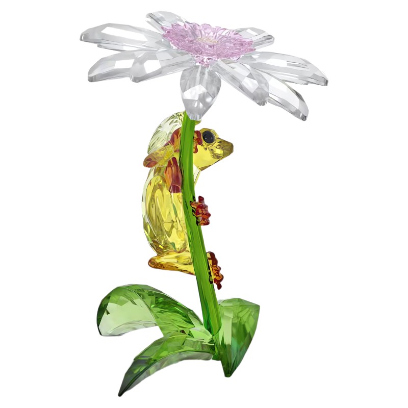 Swarovski Idyllia Frogs and Flower Figurine