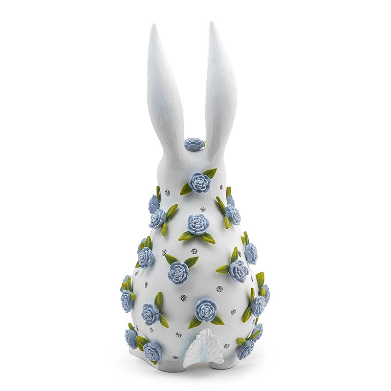 MacKenzie-Childs Patience Brewster Periwinkle Peony Standing Rabbit