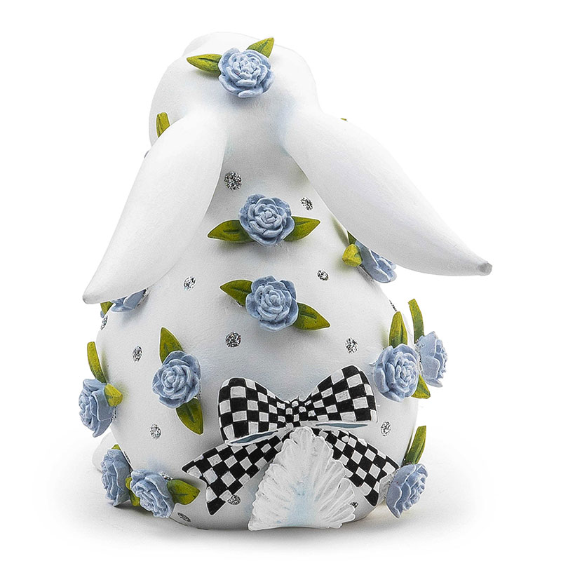 MacKenzie-Childs Patience Brewster Periwinkle Peony Sitting Rabbit