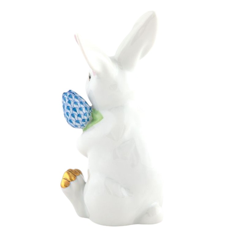 Herend Blossom Bunny, Blue