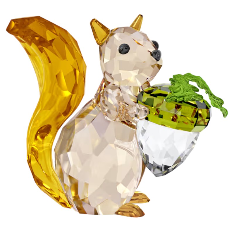 Swarovski Idyllia Squirrel and Acorn Figurine