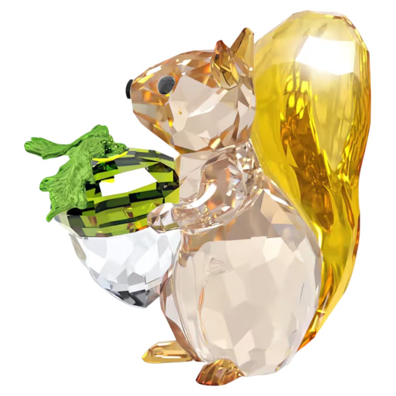 Swarovski Idyllia Squirrel and Acorn Figurine