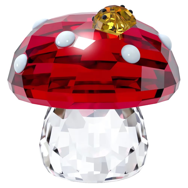 Swarovski Idyllia Mushroom and Ladybugs Figurine