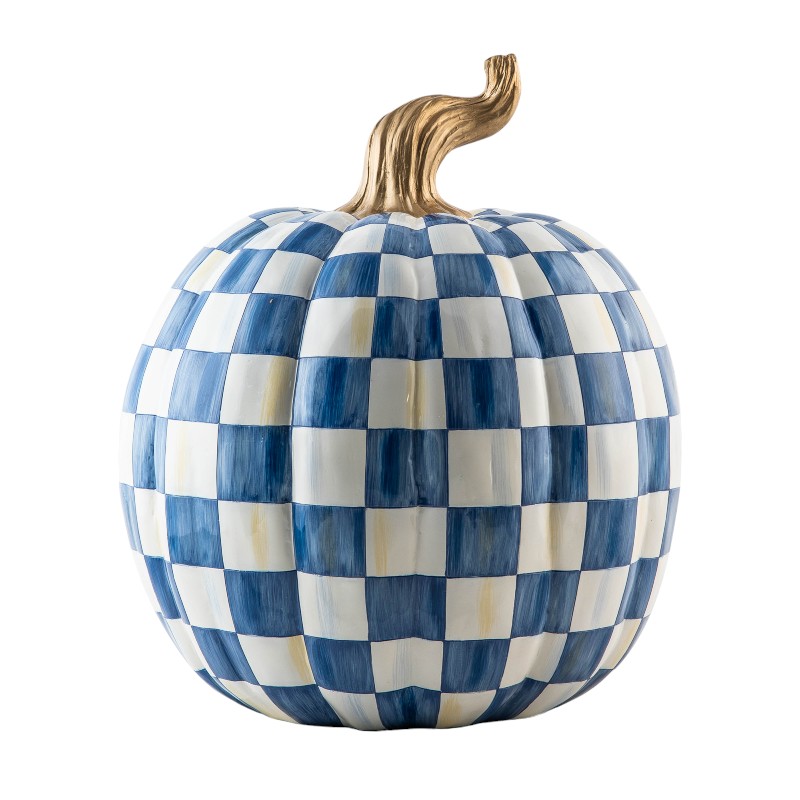 MacKenzie-Childs Royal Check Pumpkin, Large