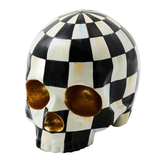 MacKenzie-Childs Courtly Check Skull