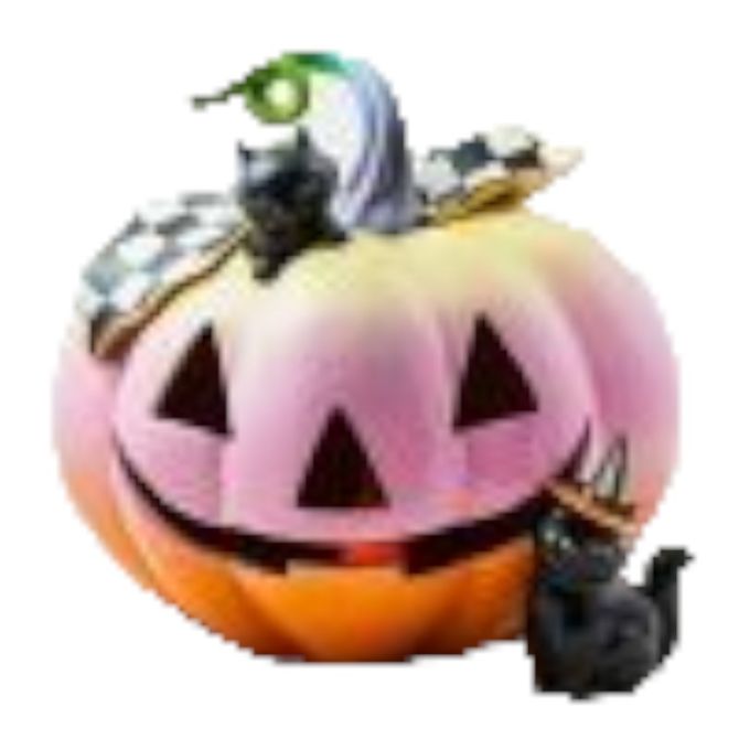 MacKenzie-Childs Trick or Treat Illuminated Jack O'Lantern