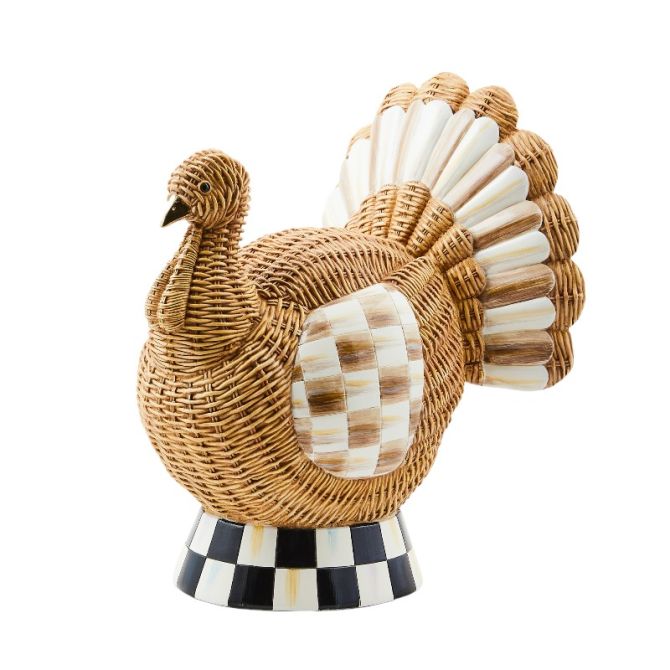 MacKenzie-Childs Autumnology Check Basket Weave Turkey
