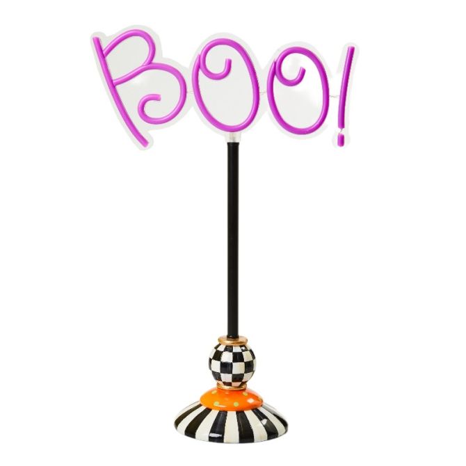 MacKenzie-Childs Pedestal Illuminated Neon Boo Sign