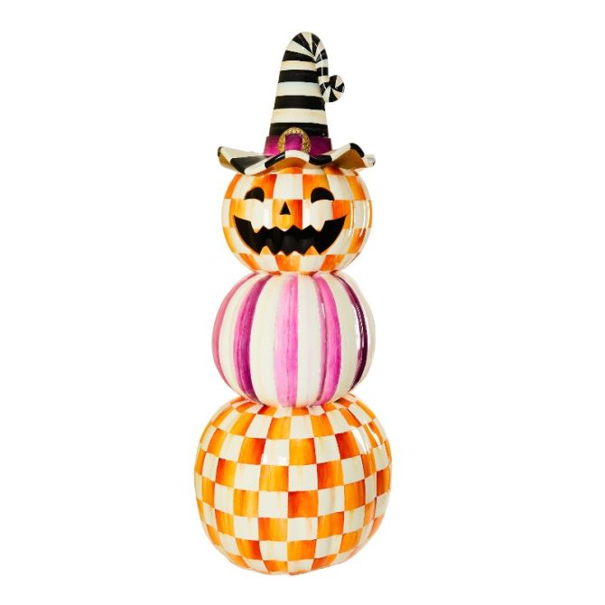 MacKenzie-Childs Plum & Orange Pumpkin Outdoor Trophy
