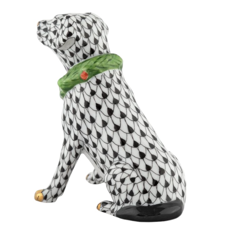 Herend Holiday Dog, Black