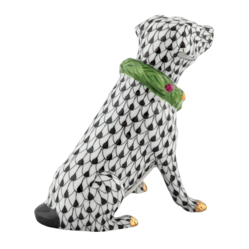 Herend Holiday Dog, Black