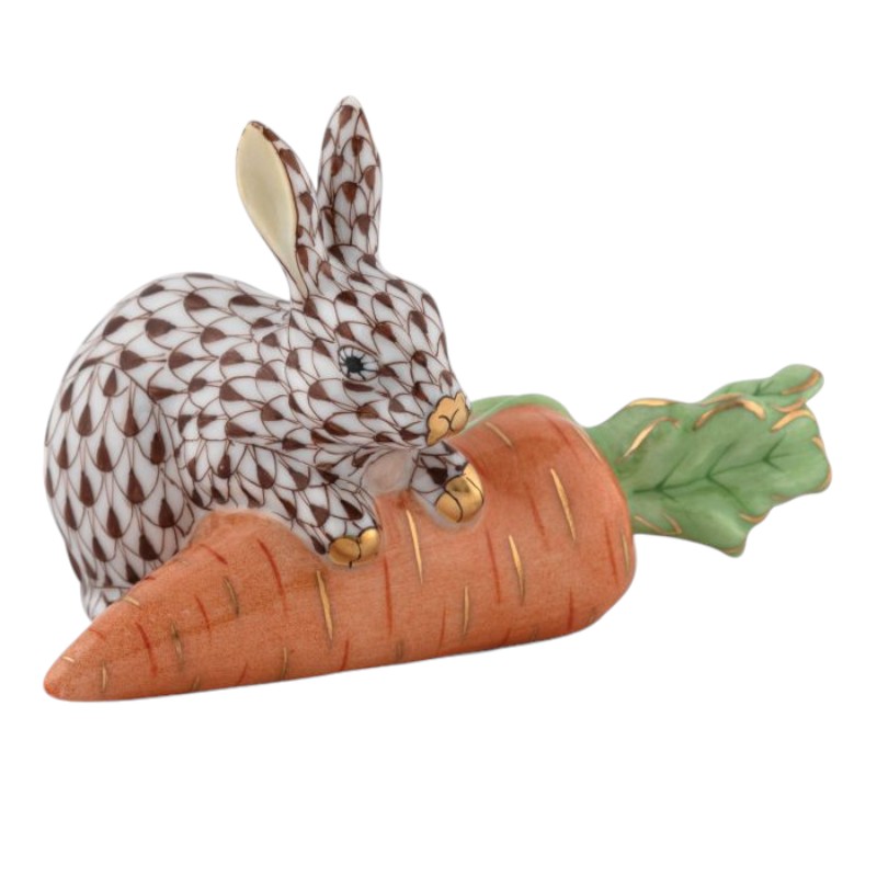 Herend Carrot Love Bunny, Chocolate