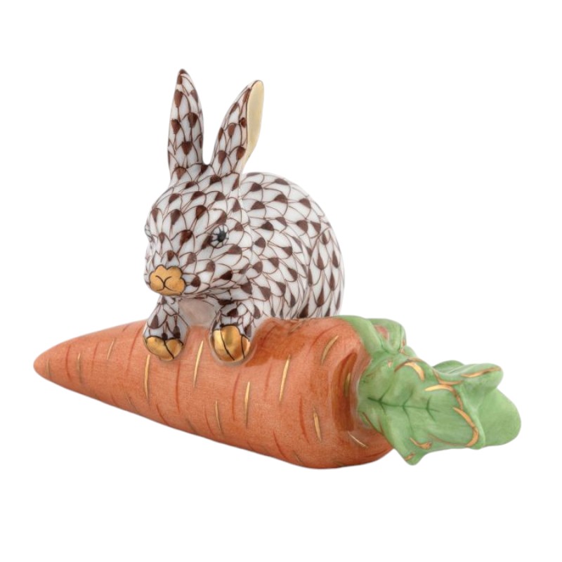 Herend Carrot Love Bunny, Chocolate
