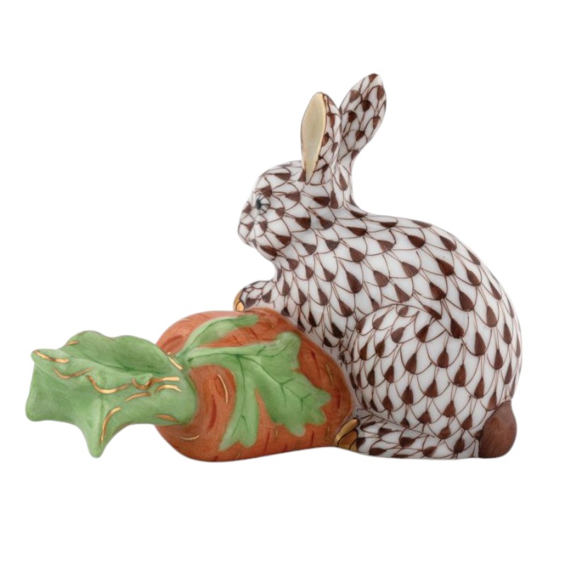 Herend Carrot Love Bunny, Chocolate