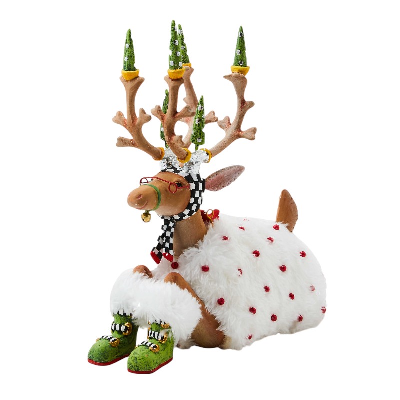 MacKenzie-Childs Patience Brewster Dash Away Sitting Blitzen Reindeer