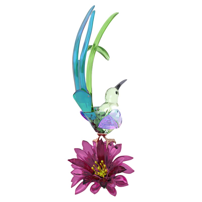 Swarovski Idyllia Sugarbird and Cactus Flower Figurine