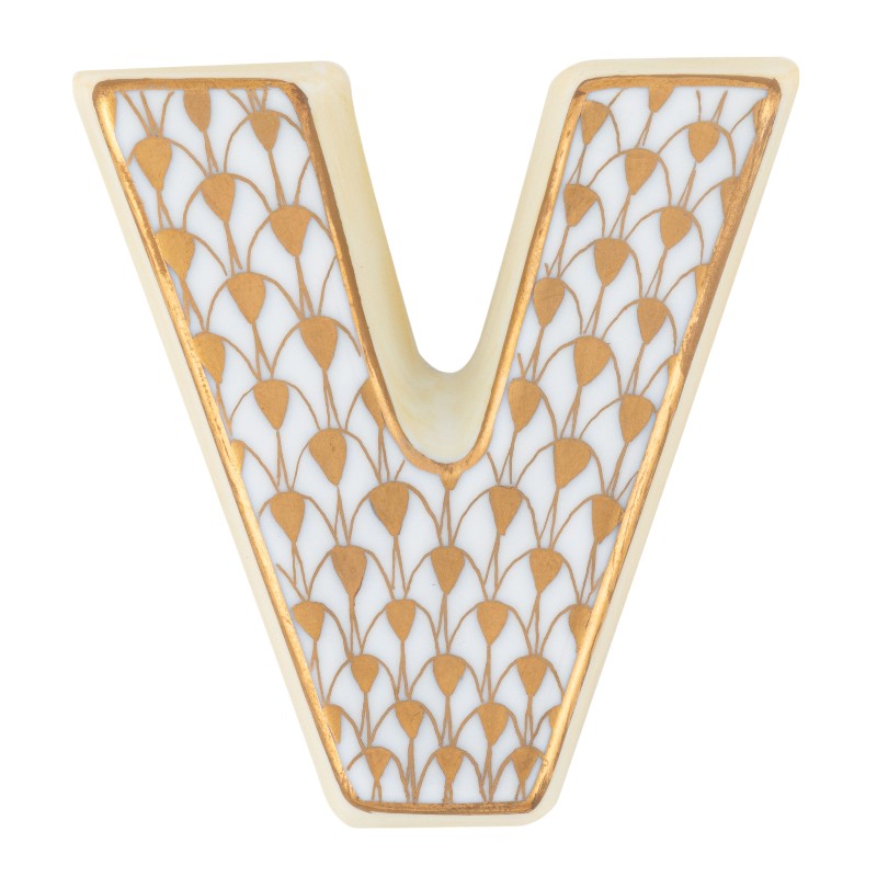 Herend Letter Figurine, V