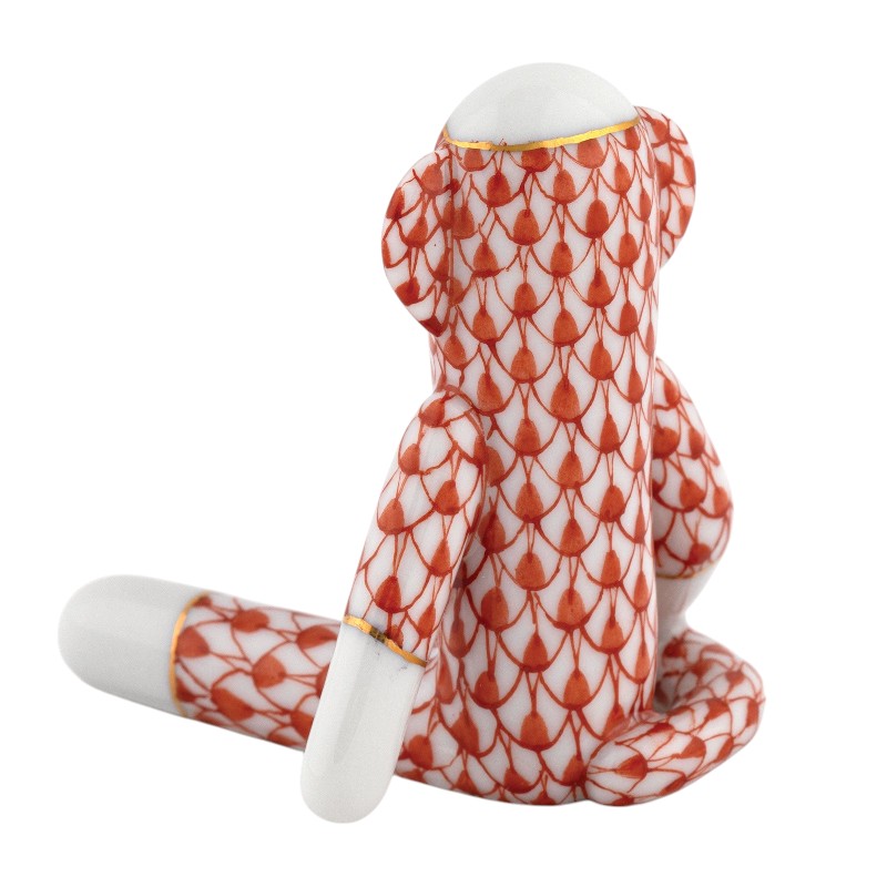 Herend Sock Monkey Figurine, Rust