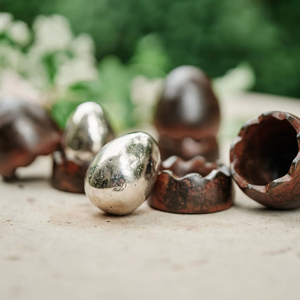 Jan Barboglio Sorpresa Egg Shell with Nickel Egg