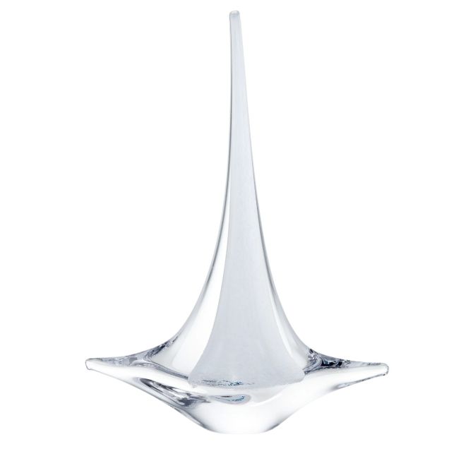 Simon Pearce White Sailboat Figurine, Large