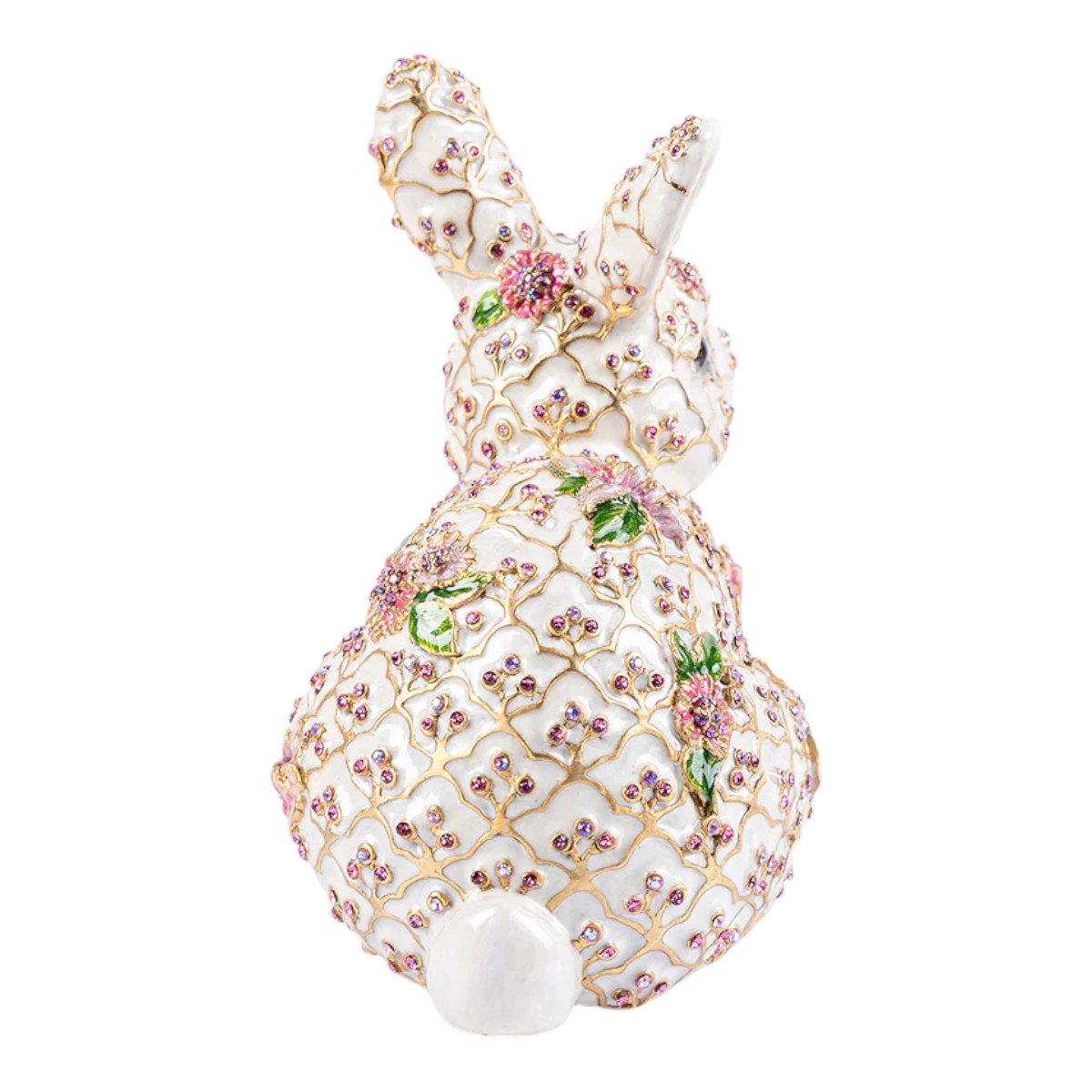 Jay Strongwater Jing Floral Rabbit Figurine